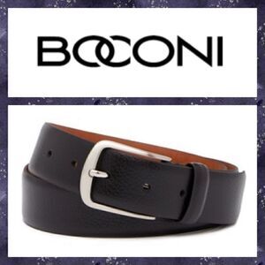 NWT MSRP $95 BOCONI Leather Belt Black Men's Size 38